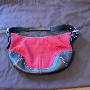 Vintage Red Mini Monogram Coach Purse